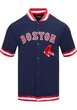 Boston Red Sox Pro Standard Navy Button Down Official MLB Classic Jersey