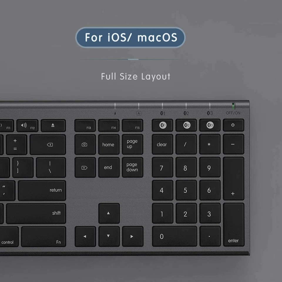 Multi-device keyboard for Mac OS/iOS/iPad OS - Jelly Comb Bluetooth keyboard  - Image 4 of 4