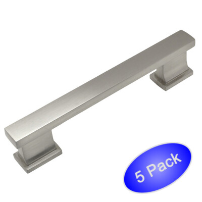 *5 Pack* Cosmas Cabinet Hardware Satin Nickel Contemporary Pulls #702-3.5SN