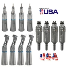 Dental Slow Speed Handpiece Contra Angle Straight Air Motor 4Hole NSK Style hix