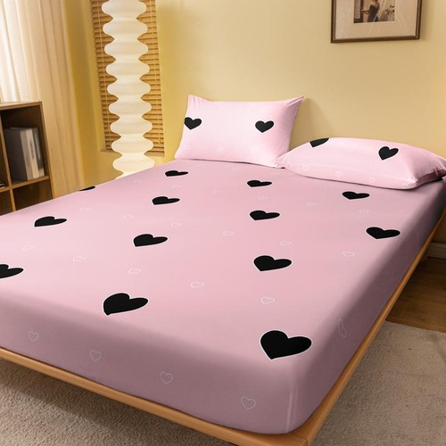 Colcha Algodón Corazón Multicolor Moderna Sólida Lavable a Máquina Decoración Romántica - Imagen 2 de 25