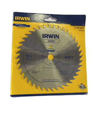 Irwin Steel Circular Saw Blade 7 1/4  40T General Purpose
