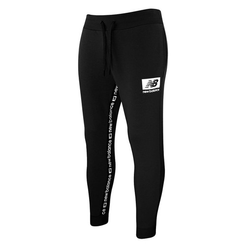 New Balance Essentials ID Mens Black Track Pants - Picture 2 of 3