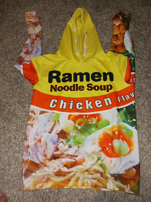 Ramen Noodle Soup Chicken 3D Graphic Fun Hoodie Sweatshirt