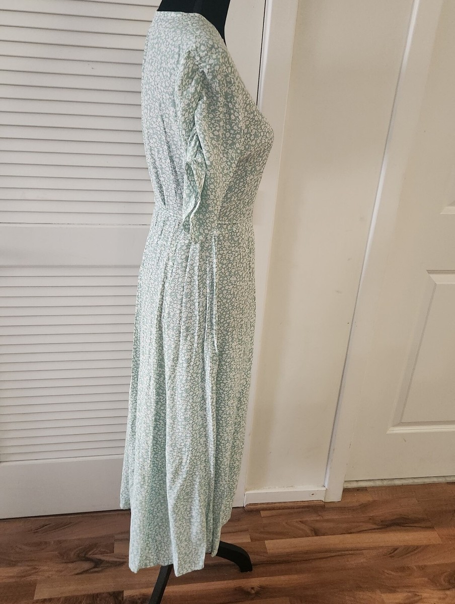 FAITHFULL THE BRAND Green Floral Midi Dress Sz 4. New without tags | eBay