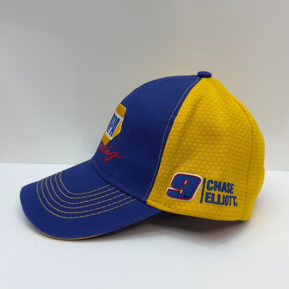NAPA Racing Strap back #9 Chase Elliott Blue & Yellow Logo Script ...