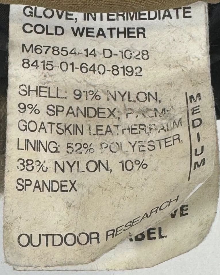 Guantes intermedios para clima frío Outdoor Research USMC marrón coyote medianos Foto 3 de 3