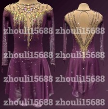 New ice figure skating dress Baton rotating dress custom size