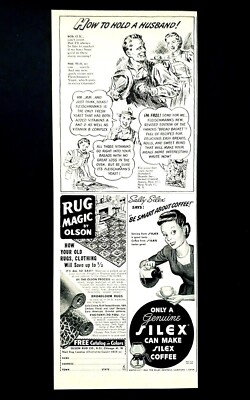 Vintage Silex Coffee maker ad original 1944 Fleischmann yeast advertisement