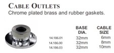Cable Gland Chromed Brass Metal Cables Boat Car Caravan Silver Wire of Osculati