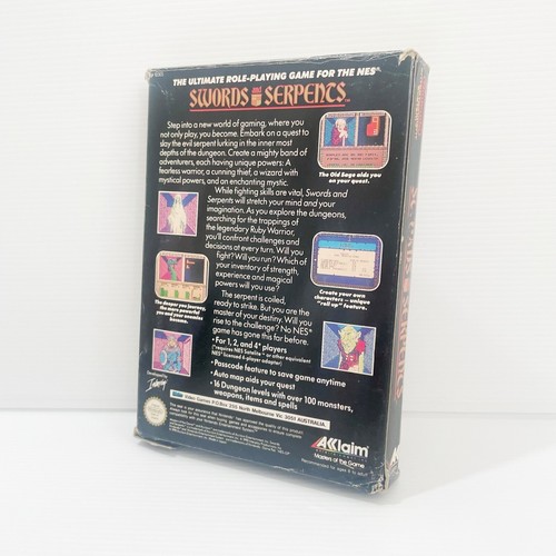 Swords And Serpents + Box - Nintendo NES - Tested & Working - Free Postage - Picture 3 of 9