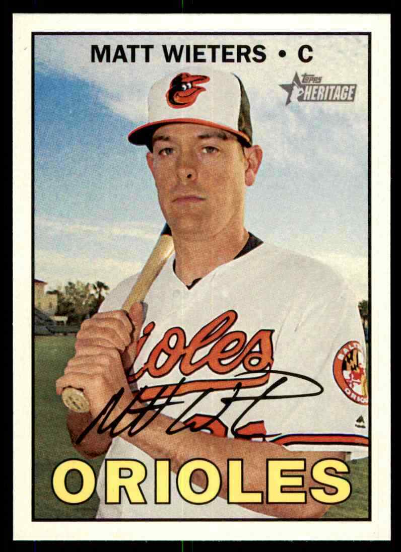2016 Topps Heritage HN Matt Wieters #546 Baltimore Orioles
