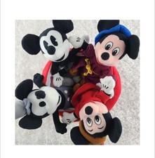 Disney Store Mickey Mouse 70 Happy Years vintage Plush Set Bean Bag lot in pants