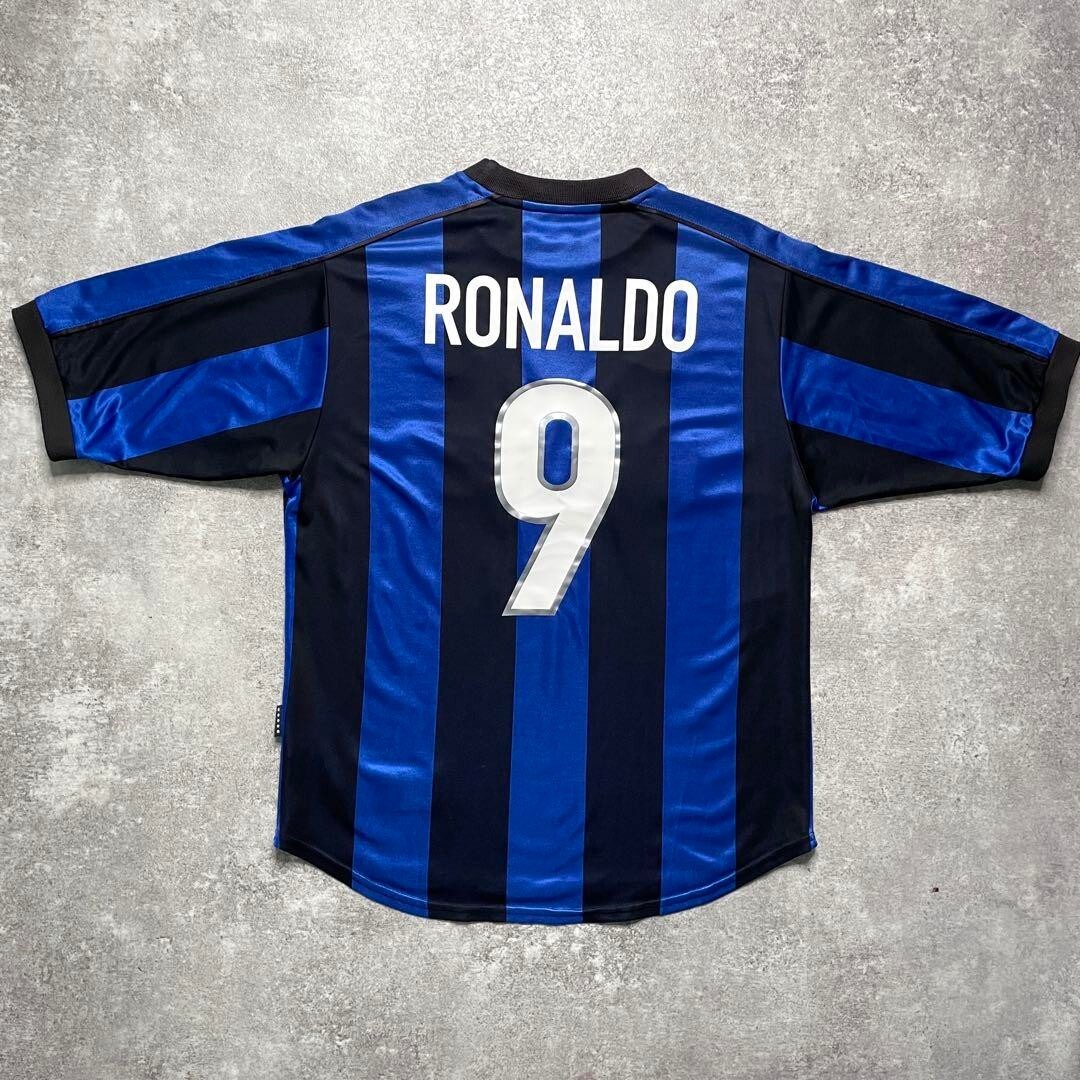 ウェア NIKE 99/00 Intel Jersey #9 Ronaldo 1999-00 Inter Milan Home Jersey RONALDO #9 Nike Size M