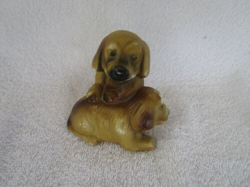 LOVELY~VINTAGE EMSON Twin Puppy Figurine ~QUALITY ITEM!! - Picture 1 of 6