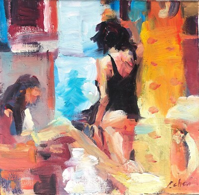 Original gemälde:  Expectation of Love  20x20cm Öl auf Leinwand