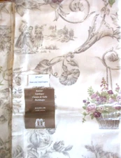 Pimlico, Purple Floral Antoinette Table Runner , 20" x 63", Cotton, NWT
