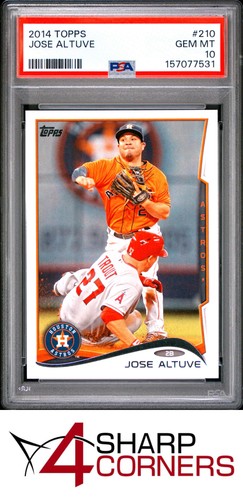 2014 TOPPS #210 JOSE ALTUVE-MIKE TROUT PSA 10