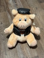 Harley Davidson Motorcycle Hog Biker Pig 10 Inch Plush Stuffed Animal 1998 Tags
