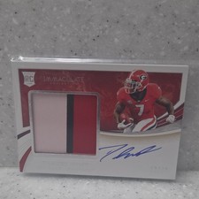 Panini Immaculate Collection Autographs D'Andre Swift #109 17/49 (AU, MEM, RC)