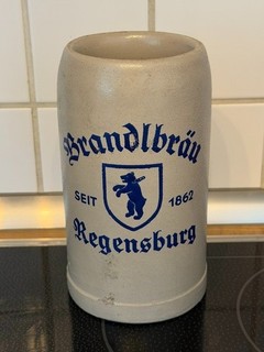 Alter 1 L Brauereikrug Bierkrug Brauerei Brandlbräu Regensburg Brandl Bräu