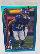 2025 Topps Chrome Football Darius Slayton True Blue Refractor /150 Giants #226