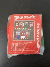 Mary Maxim Needlecraft Knitted Christmas Stockings Ma And Pa  #008447 NOS