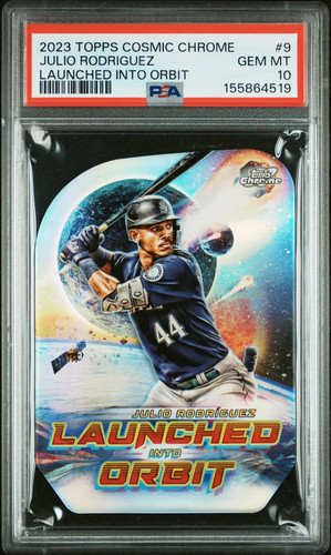 2023 Topps Cosmic Chrome Launched Into Orbit Julio Rodriguez #9 PSA 10
