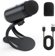 USB Computer Microphone, Podcast Mic Desktop with Mute Button for Recording...