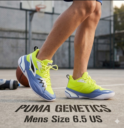 Puma Genetics 09826-02 Sneakers Men's 6.5 Electric Lime Basketball Shoes