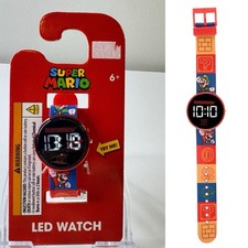 Super Mario LED Watch Round Face Nintendo by Accutime Watch NEW 2025 Children