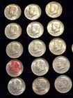 Lot Of 15 ea 40 Percent Silver Kennedy Half Dollars Mixed 1965 1966 1967 1968/69