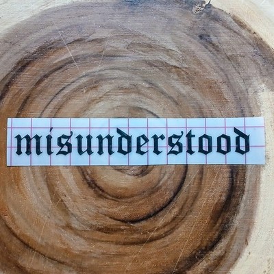 Misunderstood Vinyl Decal (x2) JDM Style Custom Font Sticker Car Window Laptop