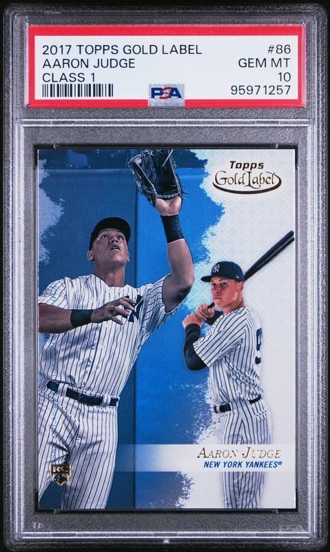 2017 TOPPS GOLD LABEL CLASS 1 #86 AARON JUDGE PSA 10