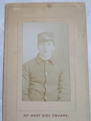 New ListingAntique Military Cadet Cabinet Photo Young Man Uniform Springfield Illinois