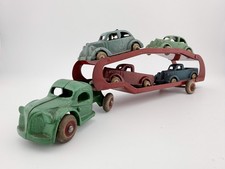Arcade 1939 Cast Iron Car Car Hauler Transporter Truck with 4 Cars