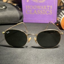 Ray-Ban RB3447 Round Metal Sunglasses Gold Frame G-15 Green Lens 53-21 145