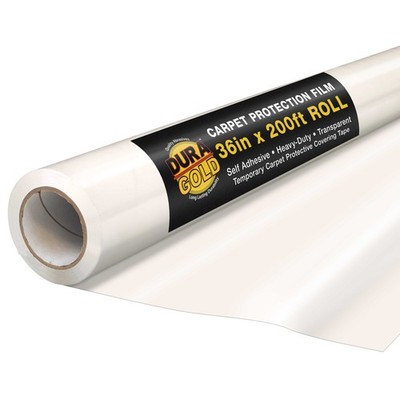 Carpet Protection Film, 36'' x 200' Roll - Clear Self Adhesive, Floors & Surfaces