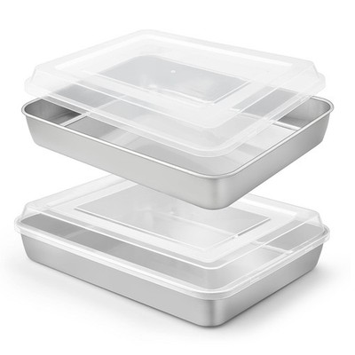 Baking Pan with Lid, 9 x 12 Inch Stainless Steel Lasagna Pan Deep, Rectangle Cak
