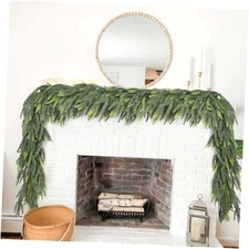 Christmas Norfolk Pine Garland Clearance, 6ft Artificial Pine Dark Green