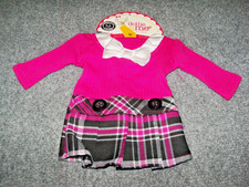 Dollie Me Two Perfect Plaid Sweaterdress for American Girl 18" Doll NEW