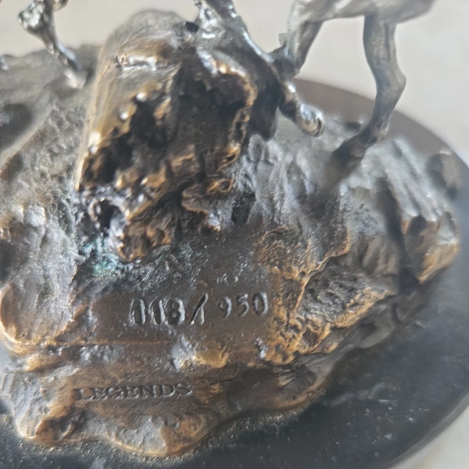 In the Path of the Wolf Spirit Michael Boyett Legends Sculpture 118/950  - Image 3 of 4