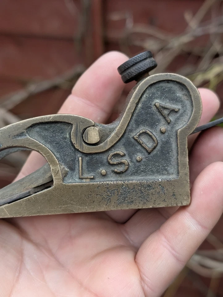 Vintage L.S.D.A Brass Bullnose Plane Carpentry Plane Planer - Image 3 of 4