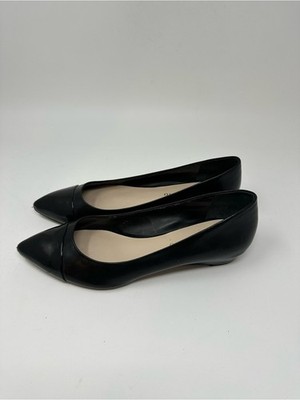 Franco Sarto Black Harold Pointed-Toe Leather Slip On Shoes Women's 8M