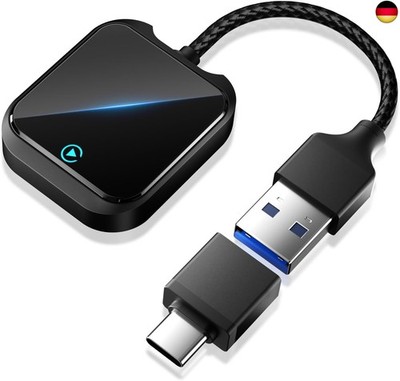 2026 CarPlay Wireless Adapter & Android Auto Wireless Adapter, USB-A/USB-C,
