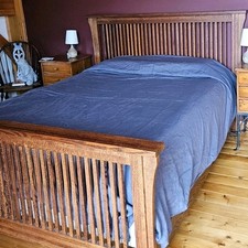 Quince 100 European Linen Duvet Cover Charcoal Gray King Cal Button Closure