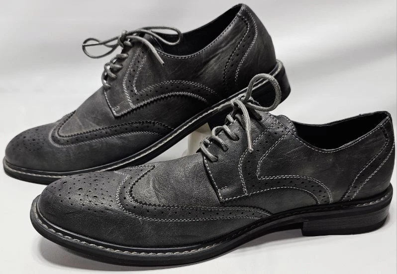 perry ellis grey dress shoes Perry Ellis Mens Dress Shoes America Oxford Gray sz 10.5 Excellent Shape