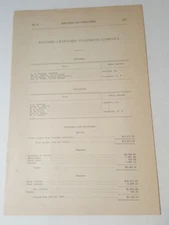 1910 document EASTERN CRAWFORD county TELEPHONE COMPANY Meadville Pennsylvania 