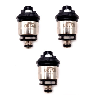 3 x Okcan Injectors for Landi Renzo MED GI25-65 black AMP / BOSCH new