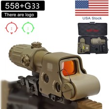 HHS Holographic EXPS3-2 558 Sight Red Green Dot Scope with G33 Magnifier Clone